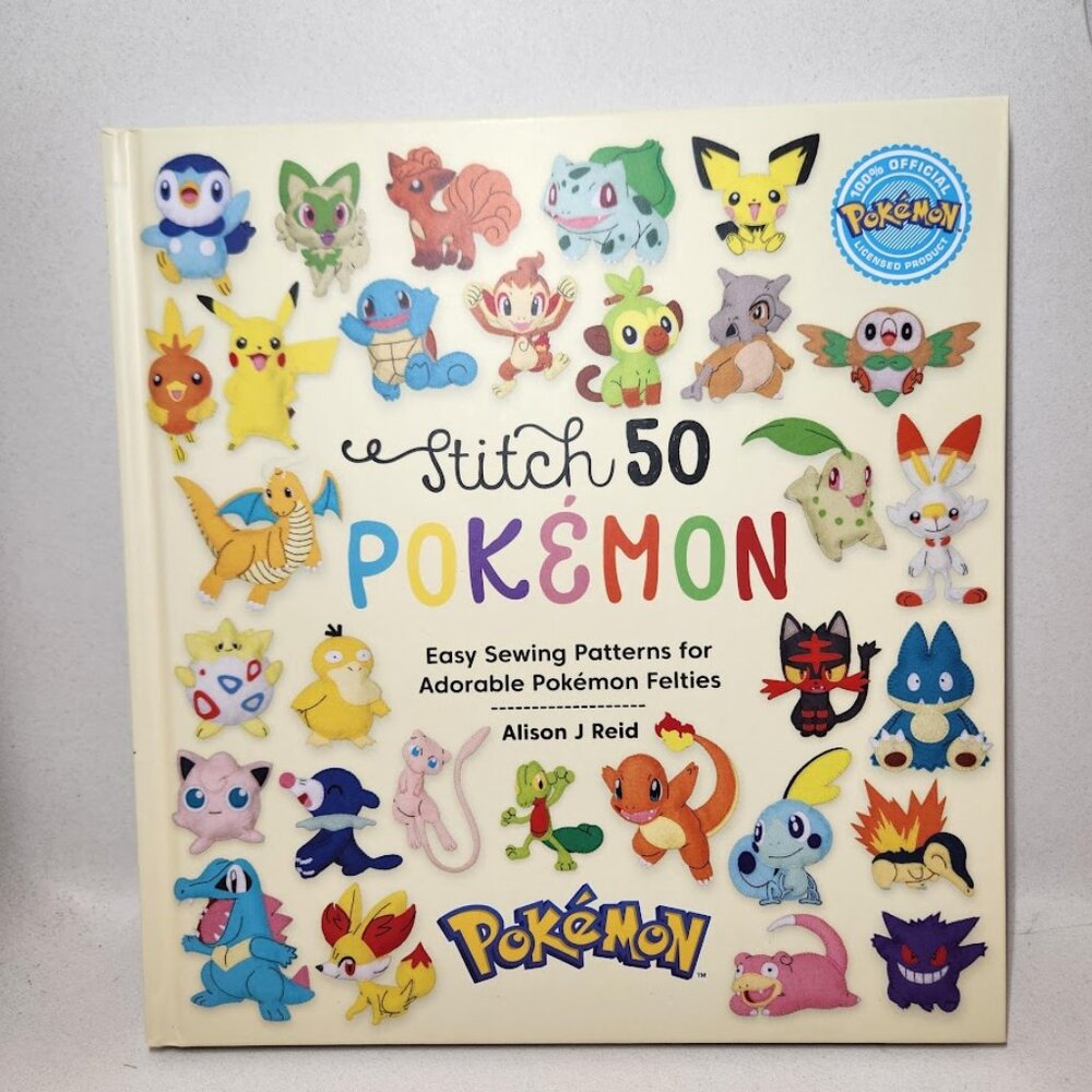 NEW Hardcover Pokemon Sewing Characters Pattern Book Felt Animals Craft Crafting